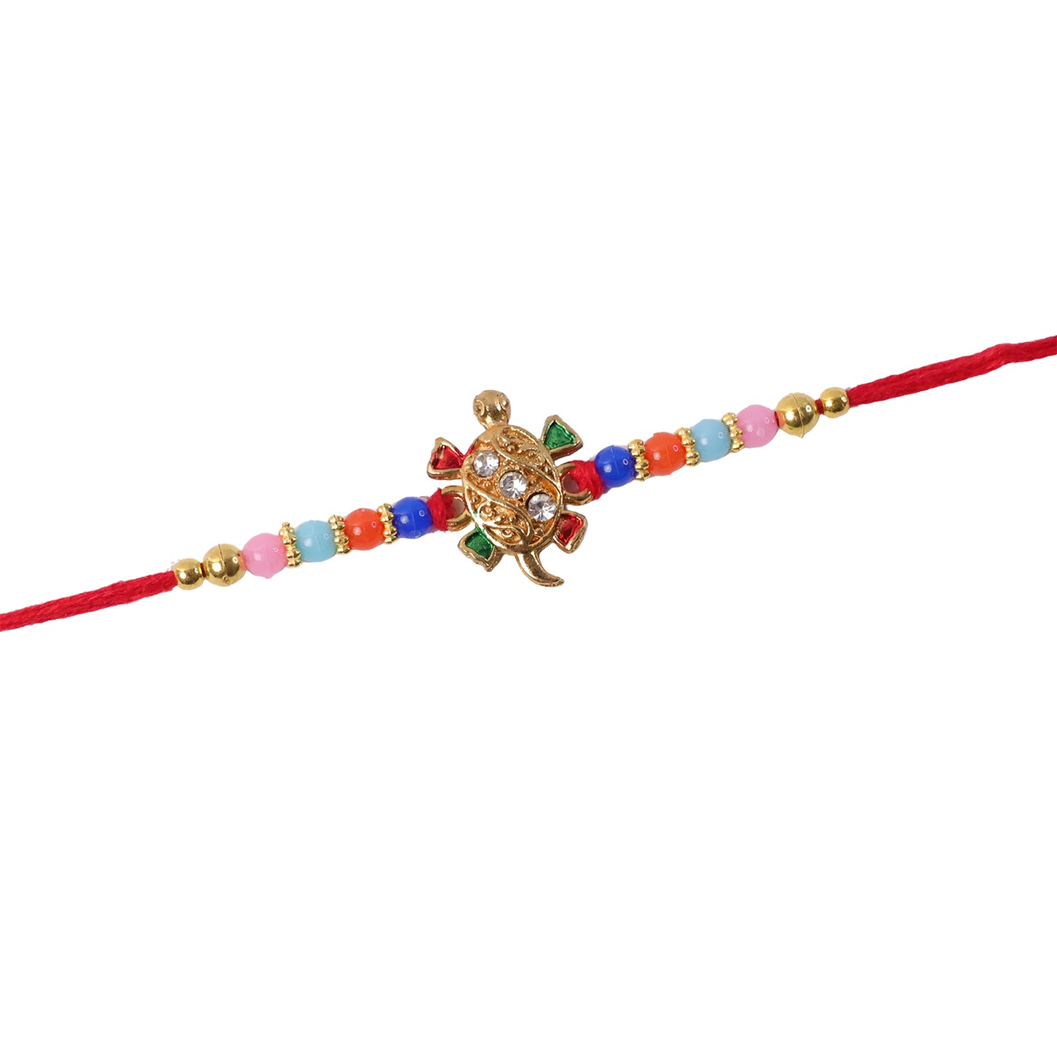 Cute Turtle Design Colorful Beads Rakhi for Rakshabandhan – Bhai Special - Image 6