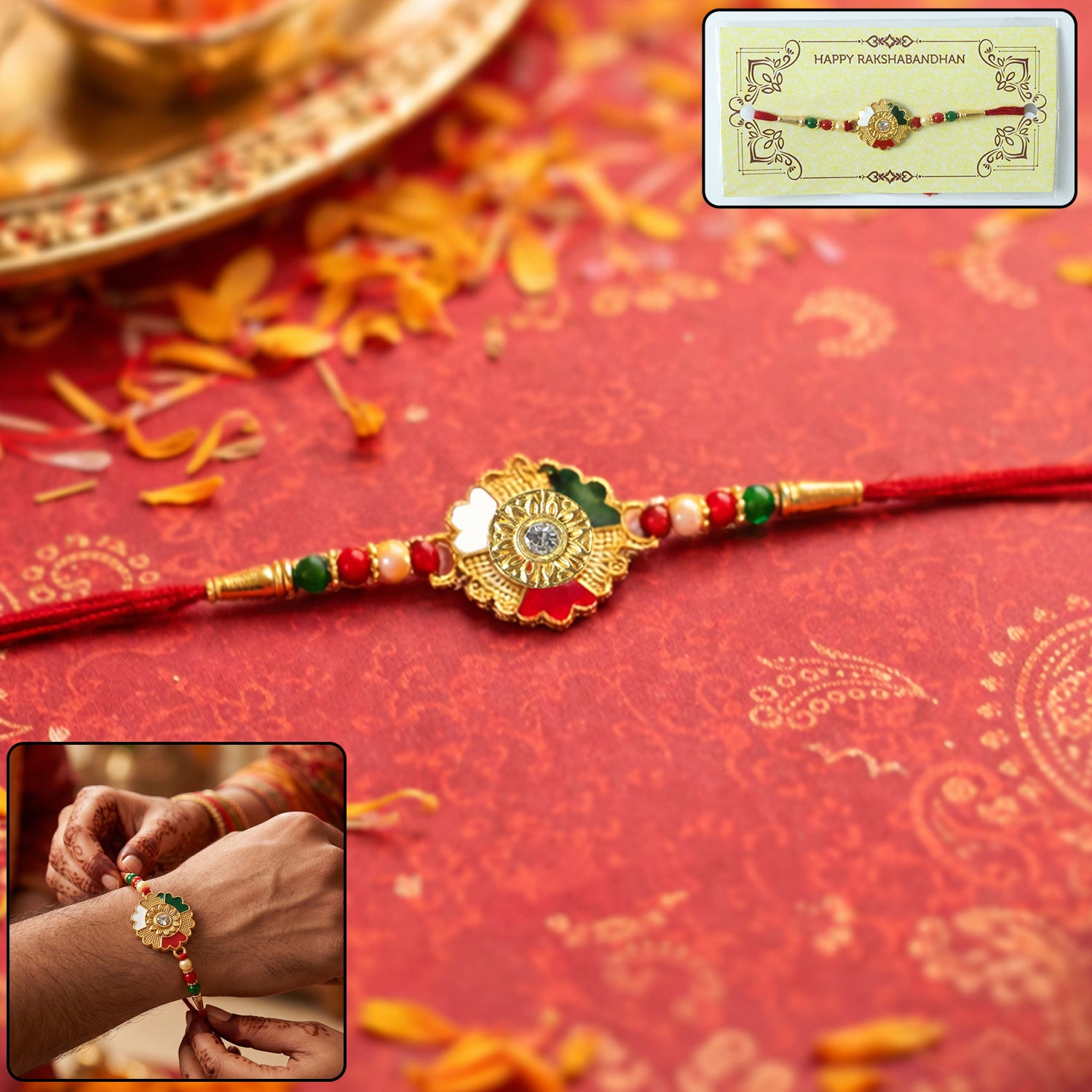 Designer Festive Designer Rakhi for Brother on Rakshabandhan - Image 2
