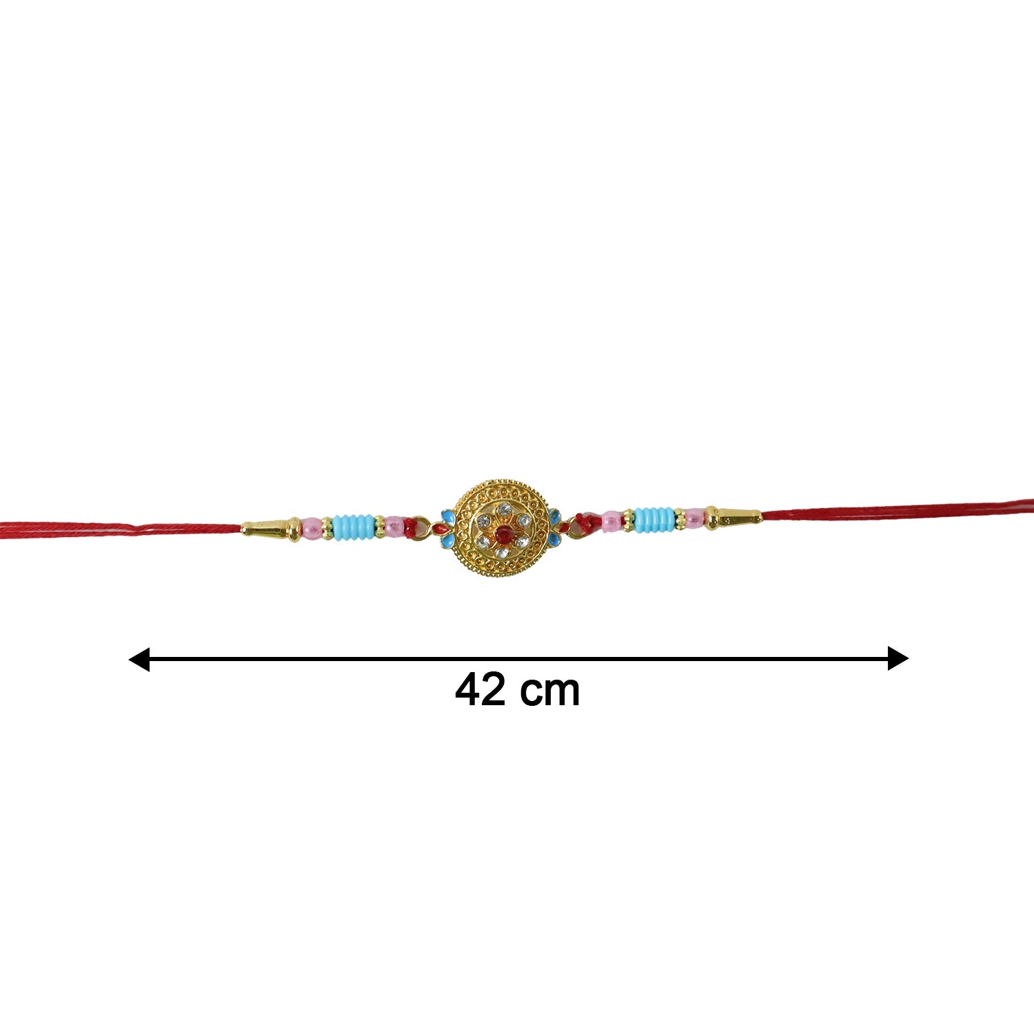 Round Diamond Rakhi for Bhai – Happy Rakshabandhan - Image 6