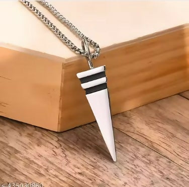 Triangle Pendant Necklace – Modern Stainless Steel Men's Jewellery - Image 2