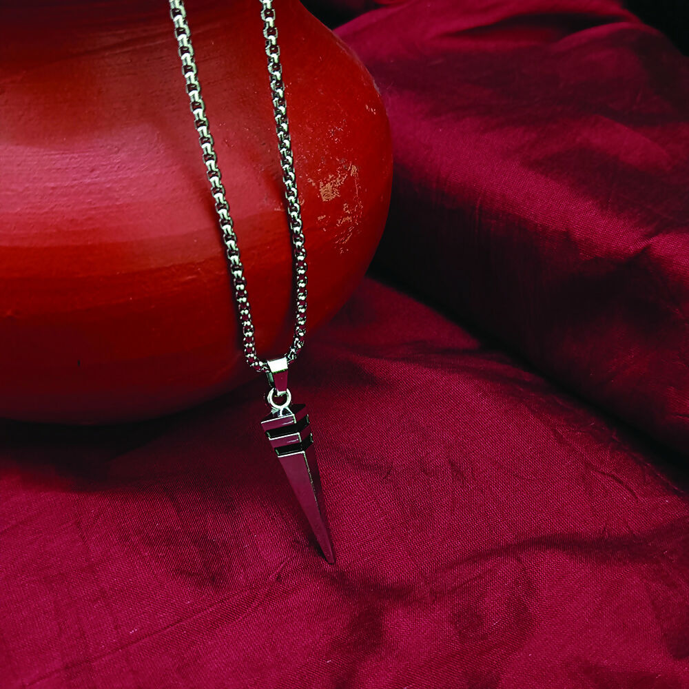 Triangle Pendant Necklace – Modern Stainless Steel Men's Jewellery - Image 3