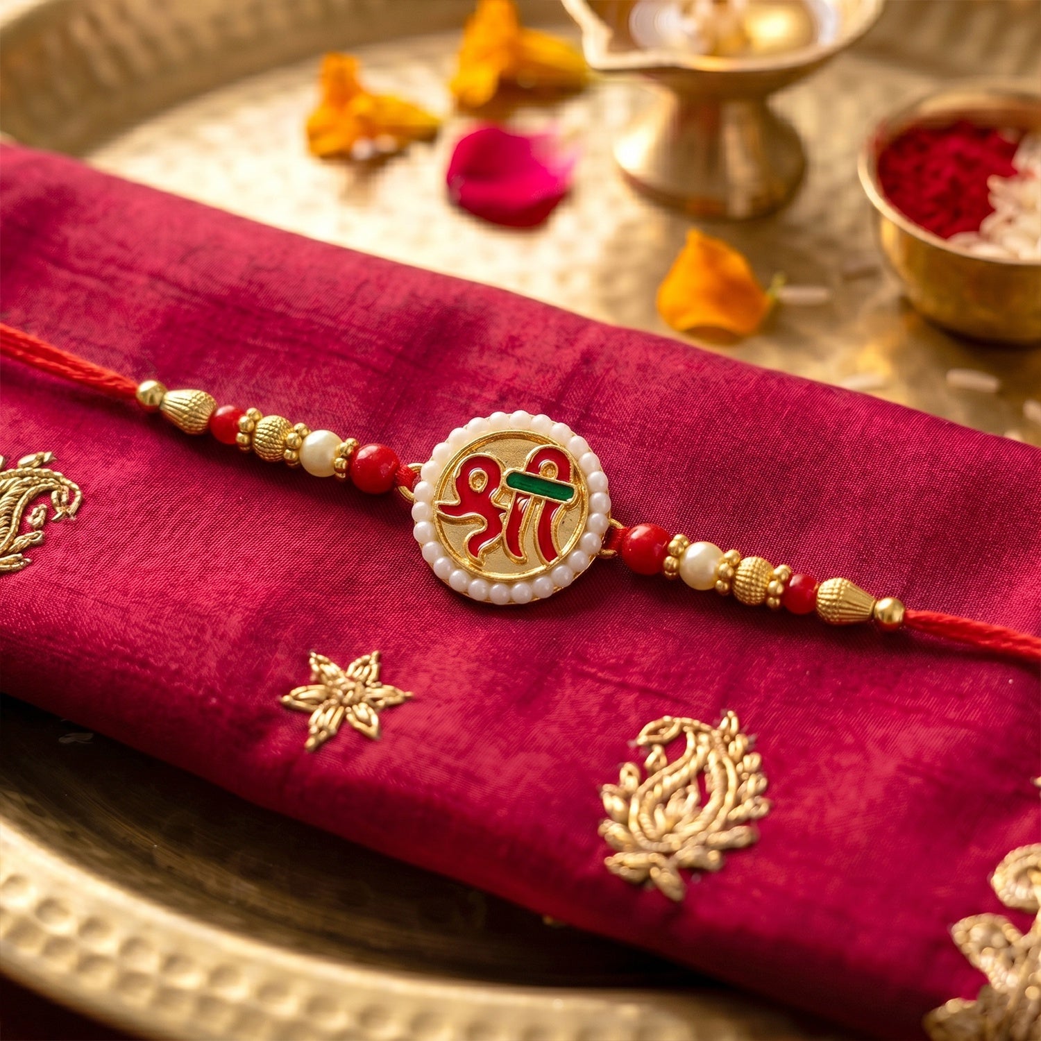 Rakshabandhan Shri Symbol Devnagari Rakhi for Brother and Bhai - Image 3