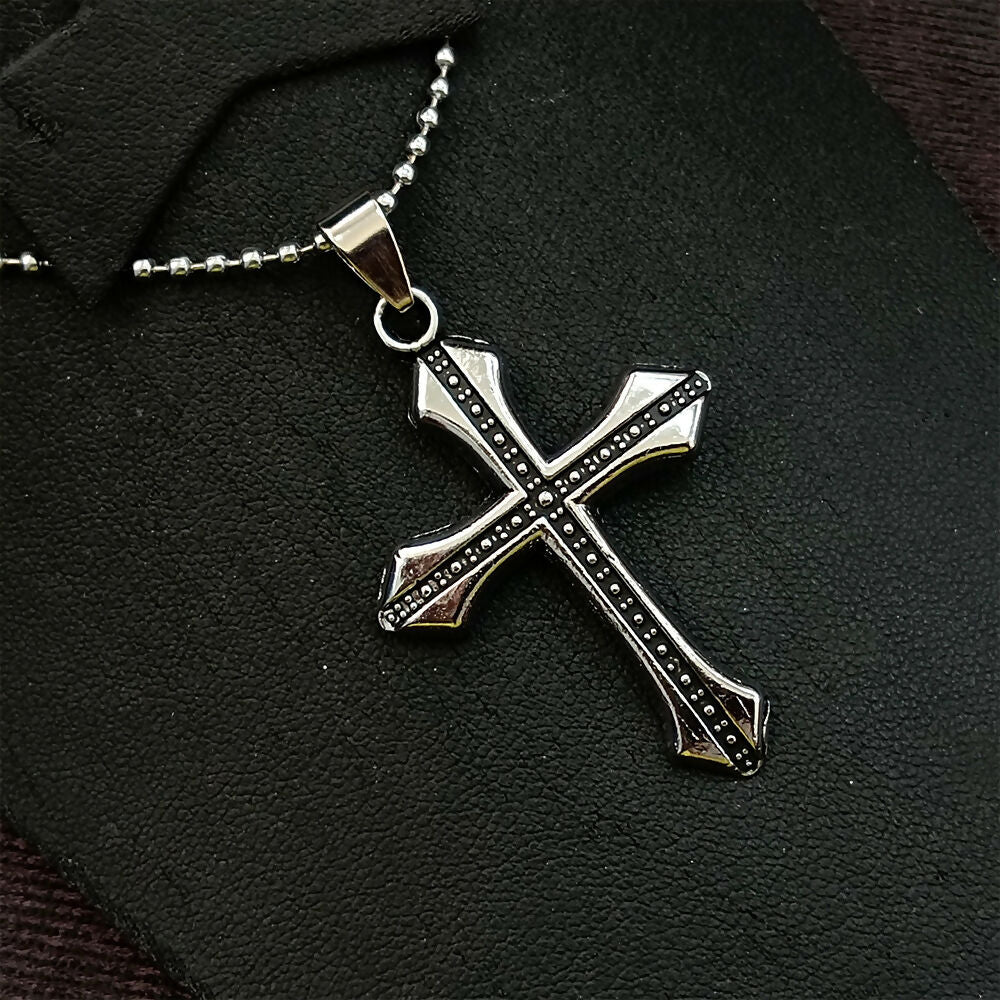Cross Necklace for Men – Bold and Timeless Faith Pendant - Image 2