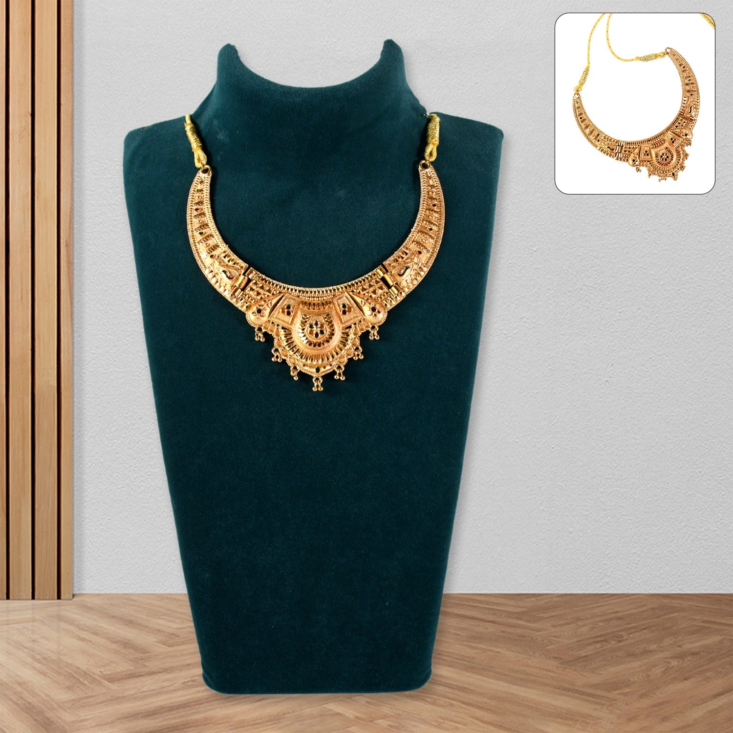 Gold-Plated Necklace Set – Ethnic Indian Jewellery | BW