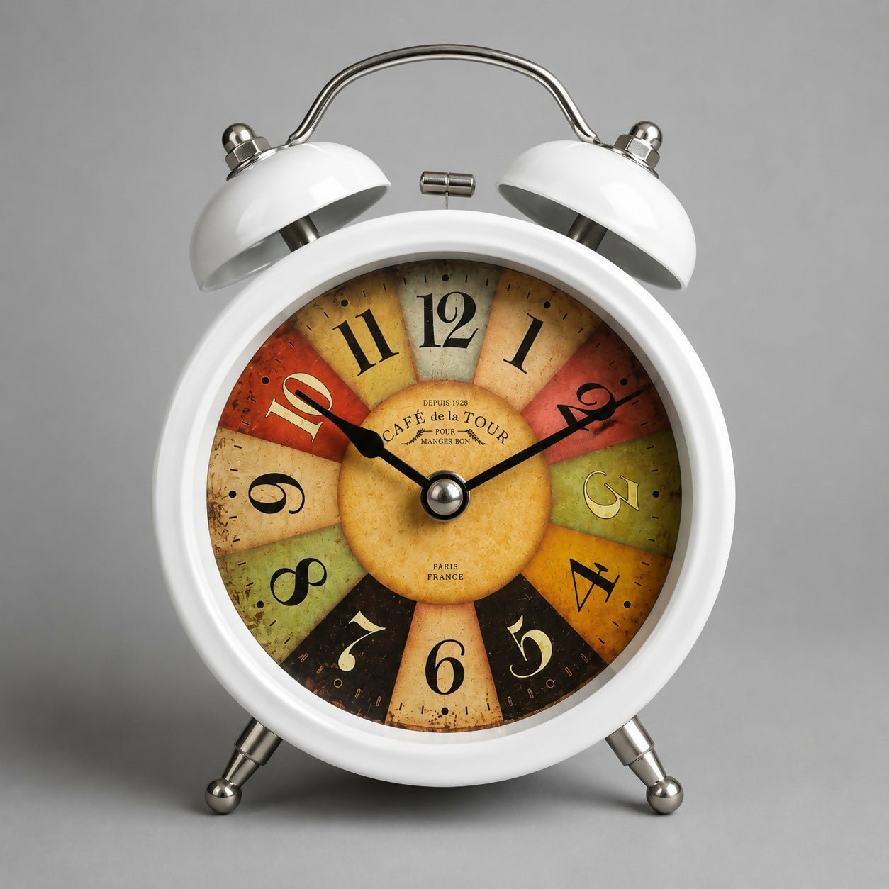 Vintage Twin Bell Analog Alarm Clock - Compact & Colorful - Image 3