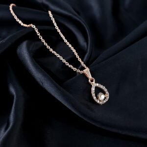 Teardrop Pendant Necklace – Vintage Crystal Rhinestone Jewelry