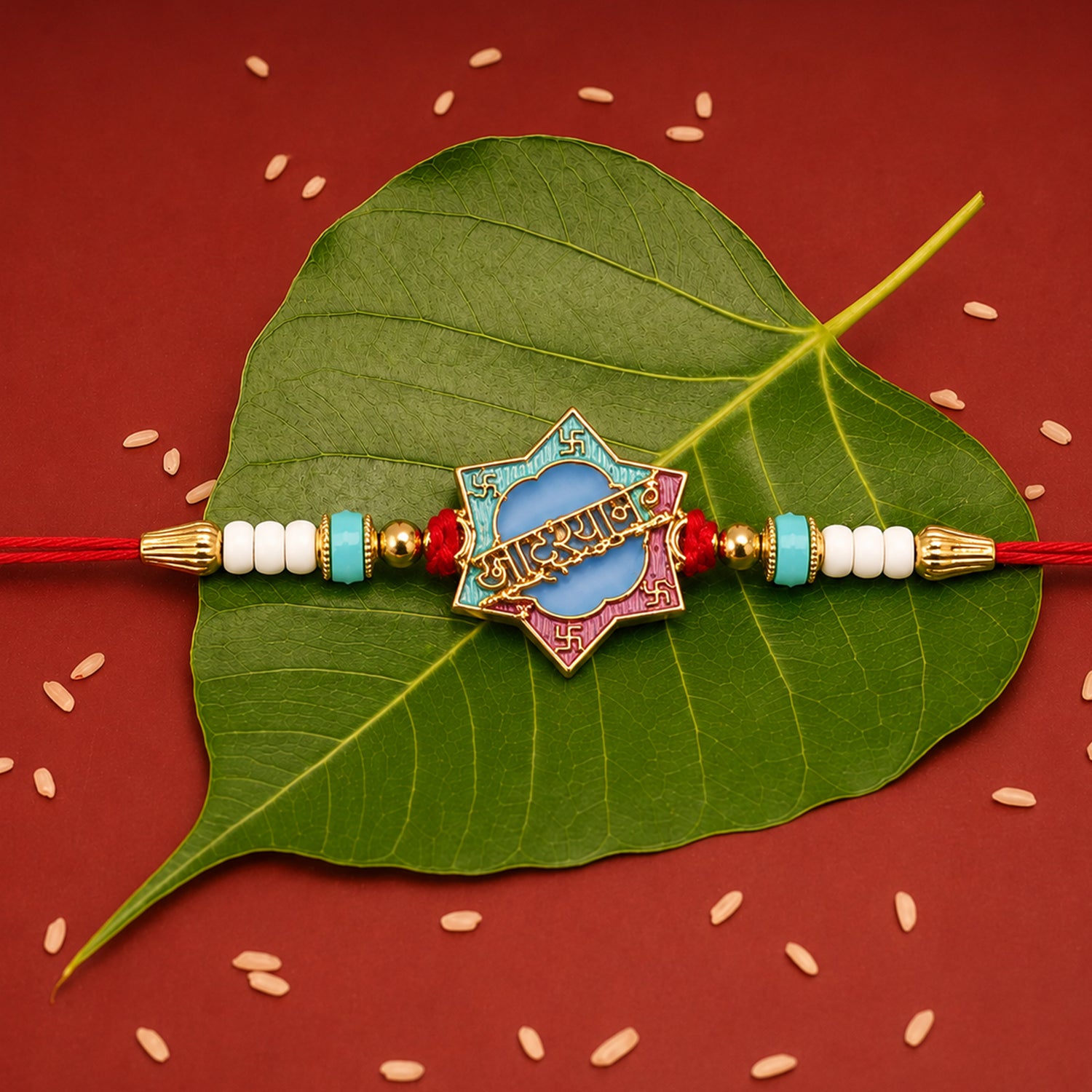 Khatu Shyam Colorful Beads Rakhi for Rakshabandhan Celebration for Bhai