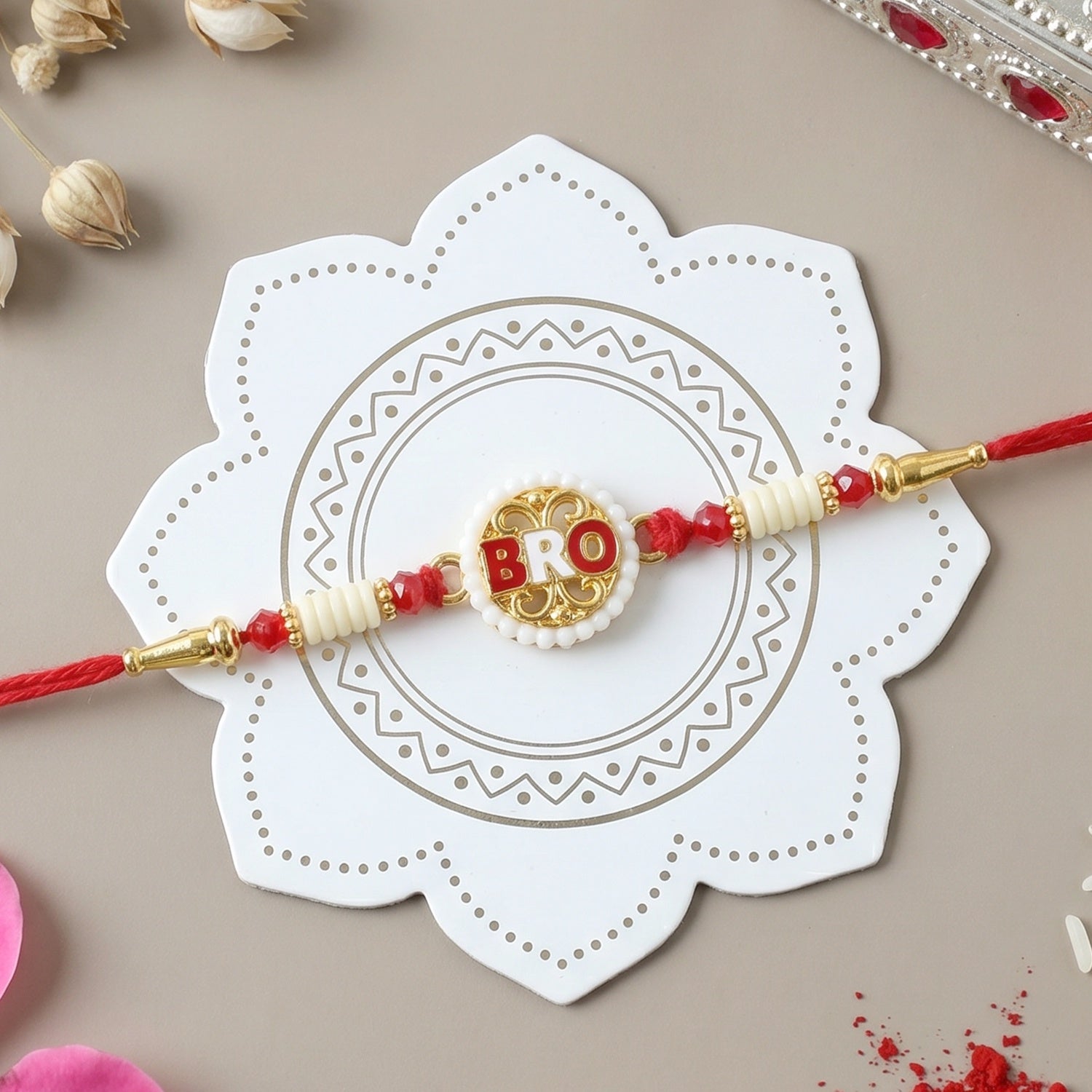 Stylish BRO Letter Designer Rakhi for Brother - Raksha Bandhan Gift - Image 4