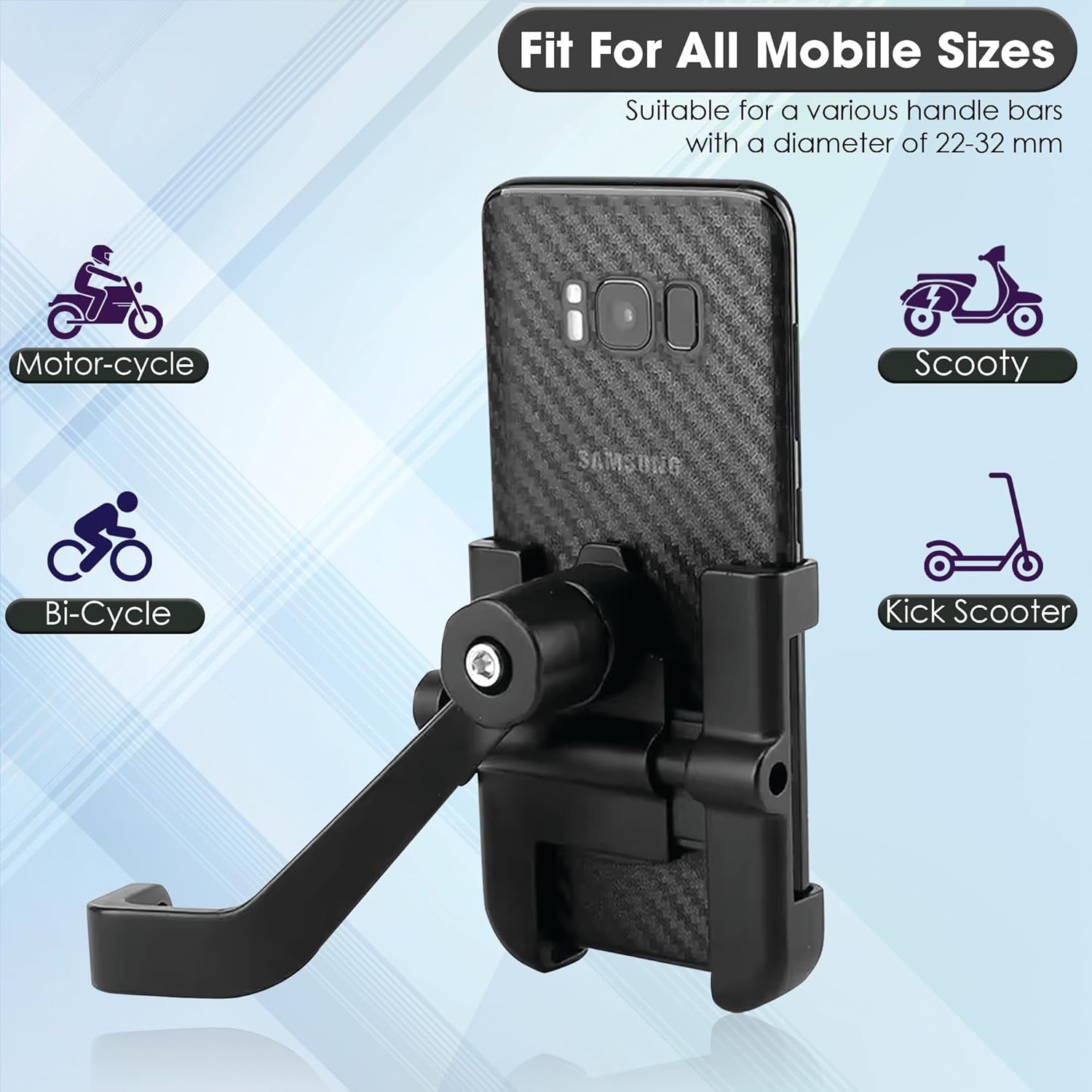 Metal Bike Phone Holder – Rear View Mirror Mount | PHOBIA - Image 4