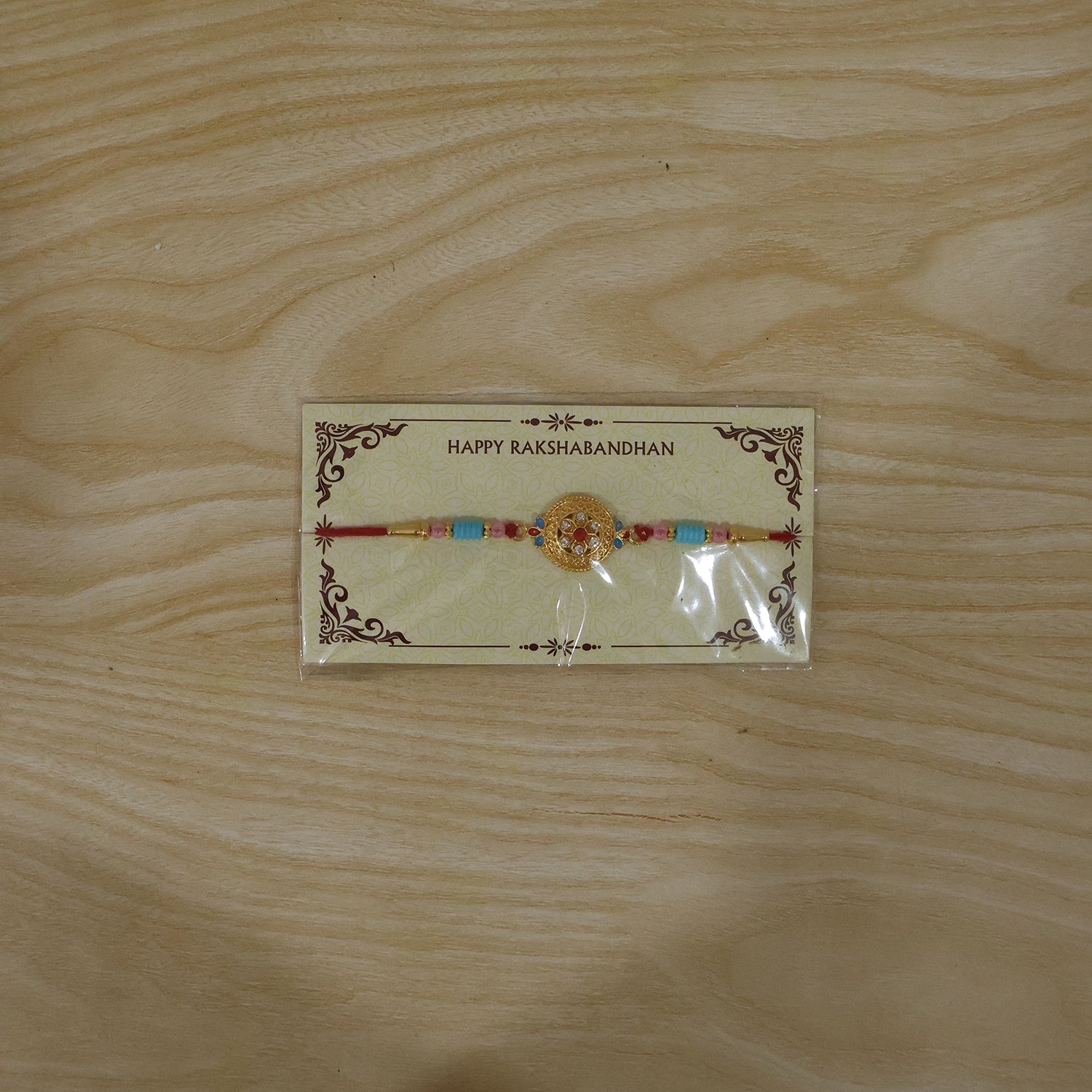 Round Diamond Rakhi for Bhai – Happy Rakshabandhan - Image 7