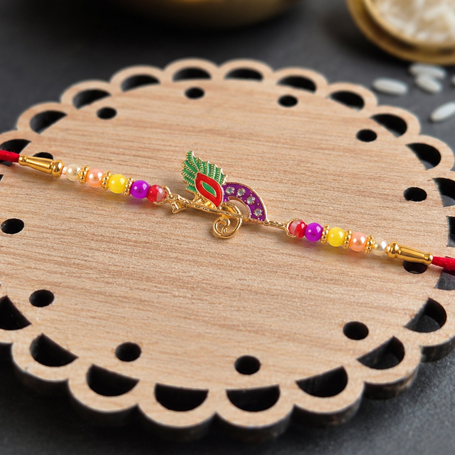 Stylish Bird Design Traditional Rakhi for Brother this Rakshabandhan