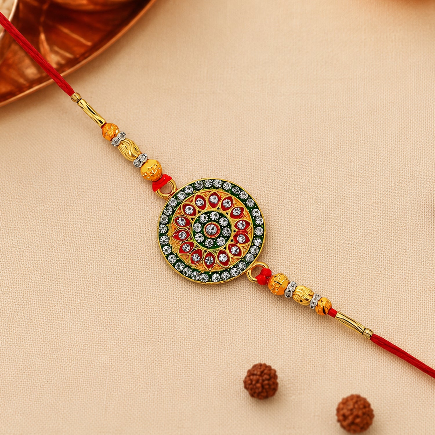 Elegant Traditional Rakhi for Brother on Rakshabandhan
