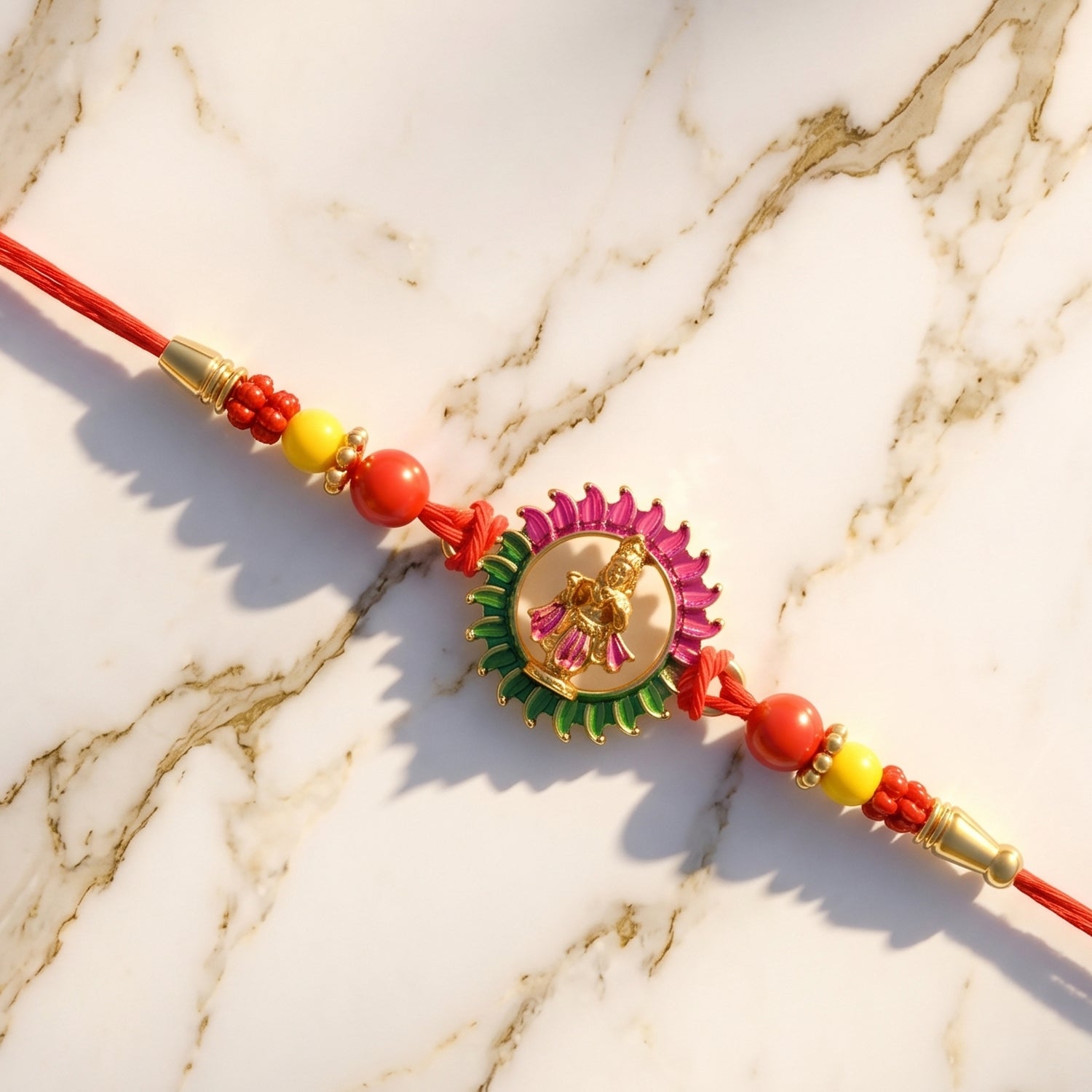 Traditional Circular Beads Rakhi for Rakshabandhan – Bhai Special - Image 4