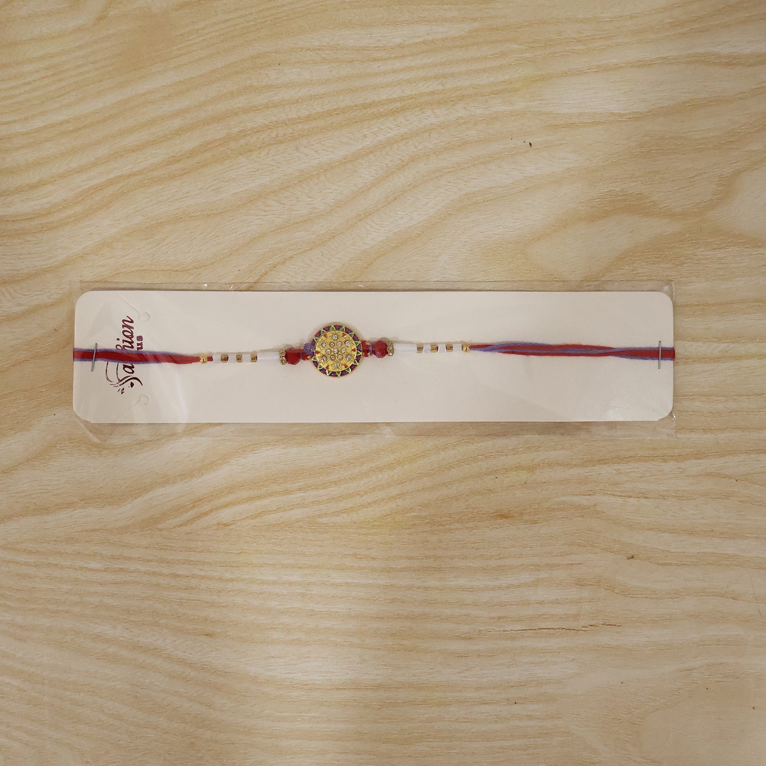 Round Stone White Beads Rakhi for Rakshabandhan – Bhai Special - Image 7