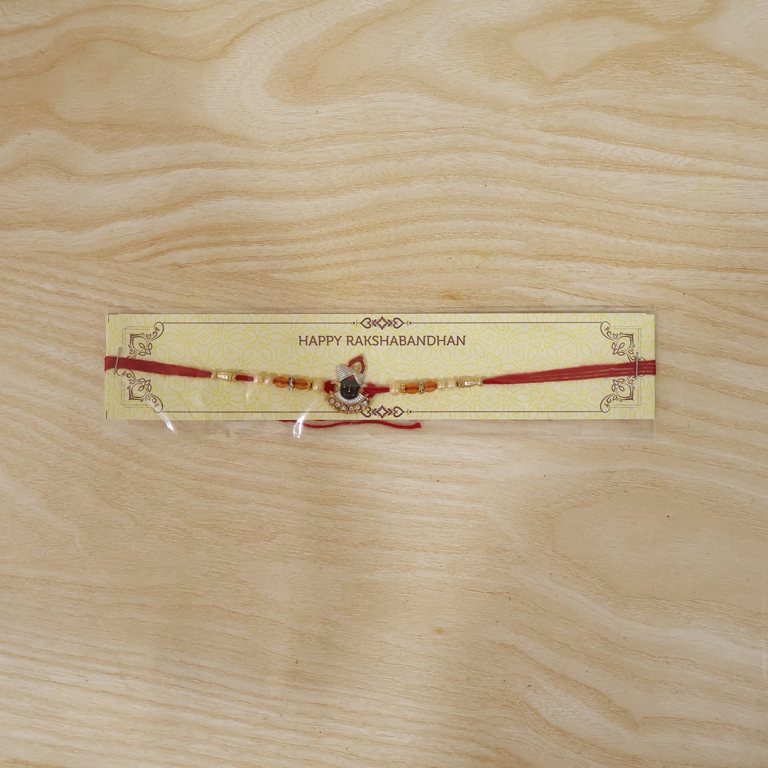 Rakshabandhan Shrinathji Pearl Beads Red Thread Rakhi for Brother and Bhai - Image 7