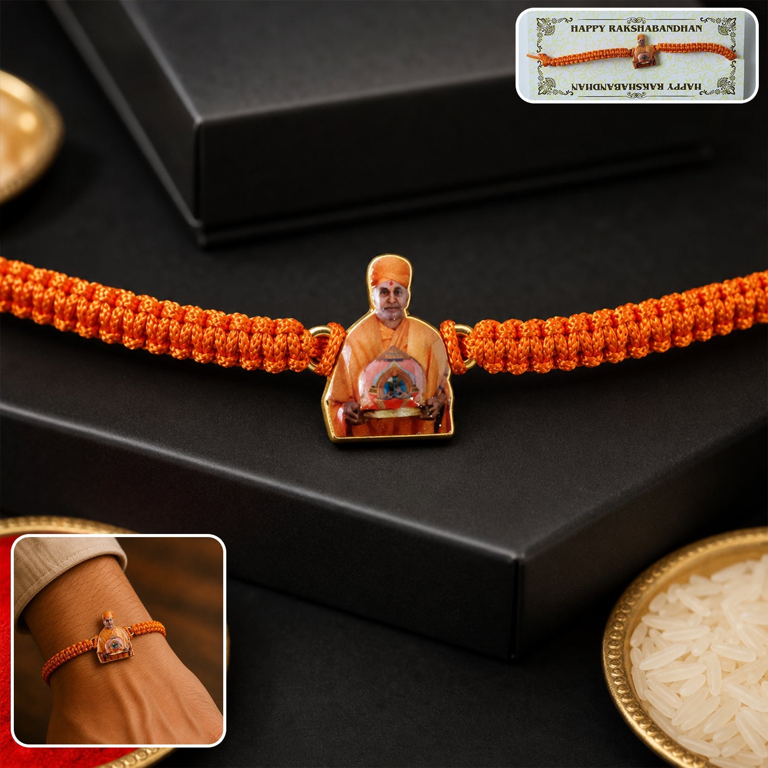Sant Design Fancy Dori Rakhi for Brother & Sister on Rakshabandhan