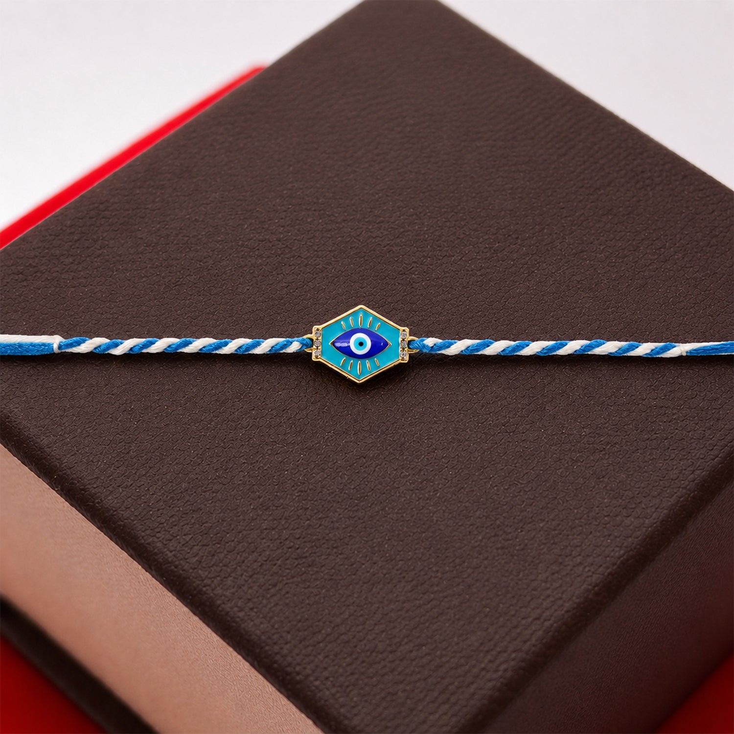 Evil Eye Charm Fancy Dori Rakhi for Brother – Stylish & Comfortable - Image 4