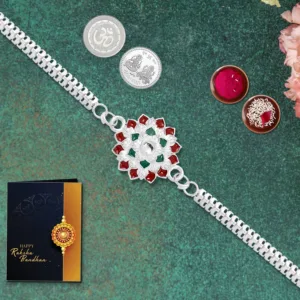 Silver Rakhi Gift Combo – Traditional Festival Essentials