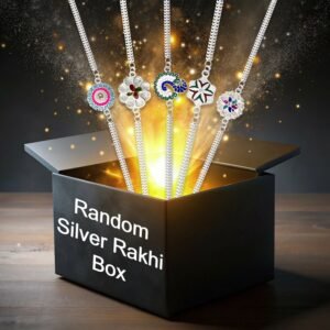 Silver Rakhi for Brother – Elegant Random Design Surprise
